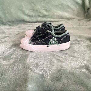 Converse jack Purcell Black and Green triceratops edition for toddler